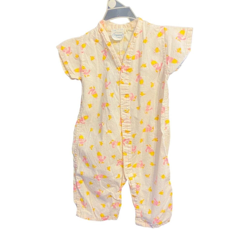 #4501 Greencraft vintage infant one piece sleeper size 12 m